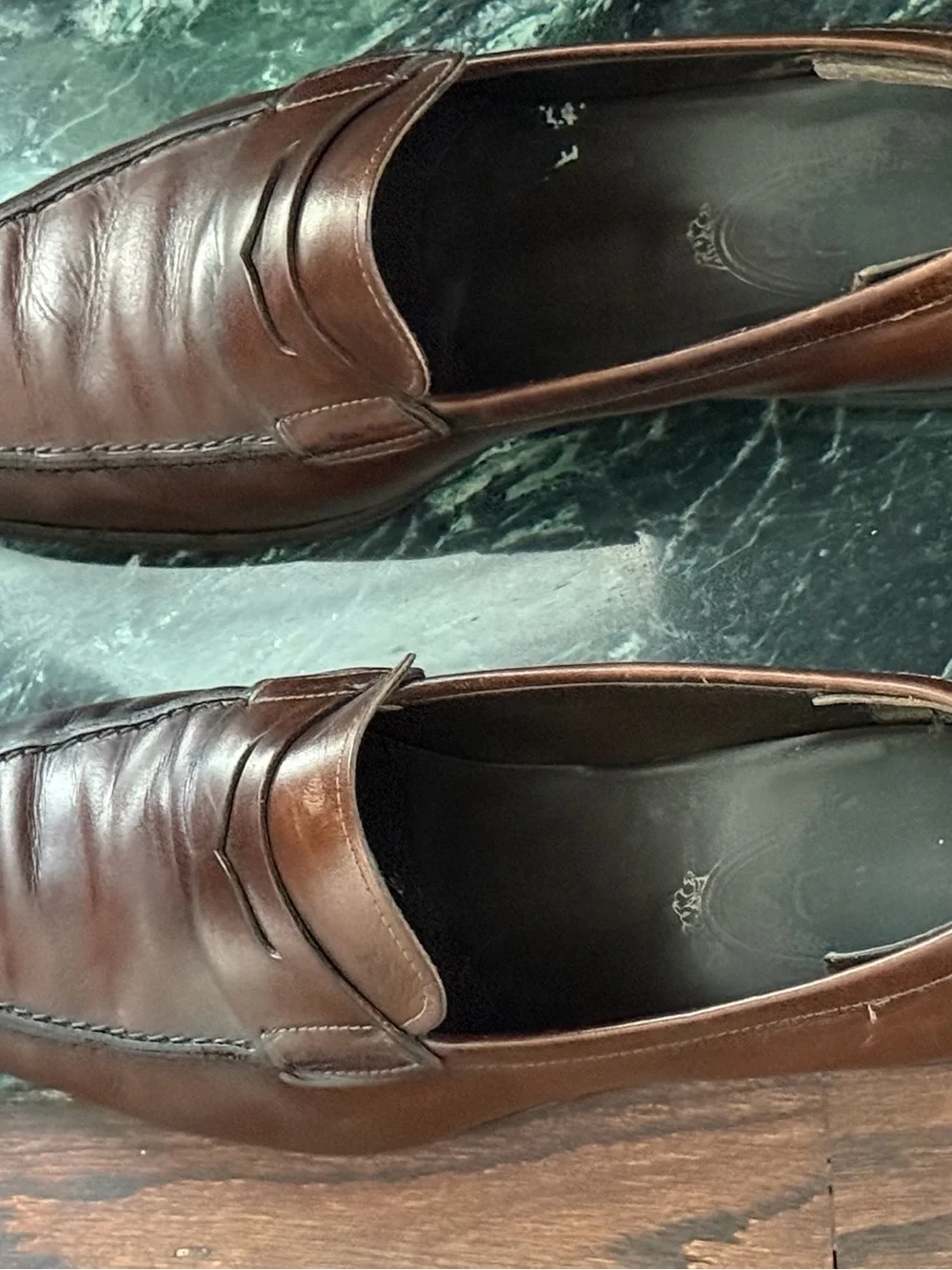 WEALTHY Allen Edmonds Brown Leather Penny Loafers